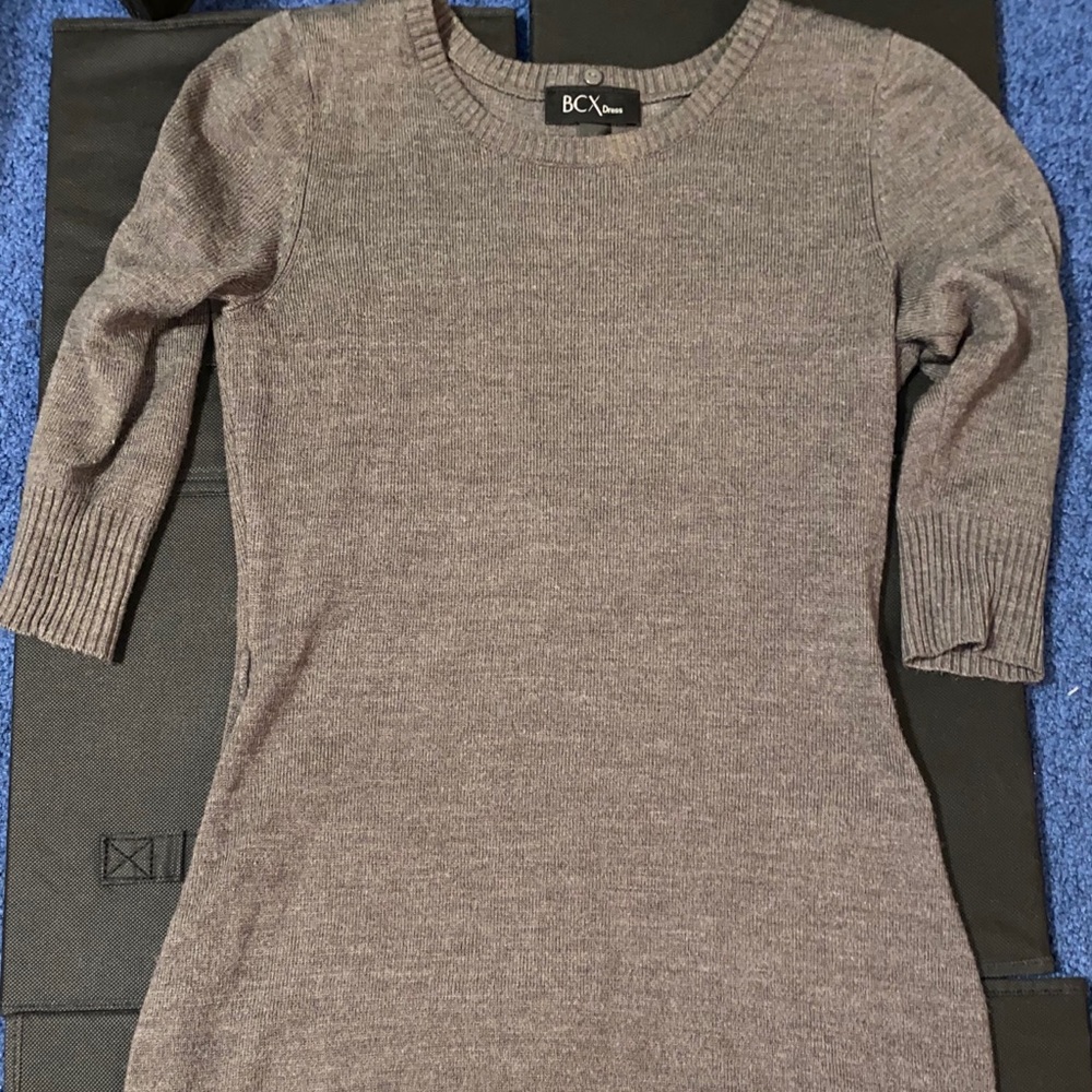 Grey sweater dress